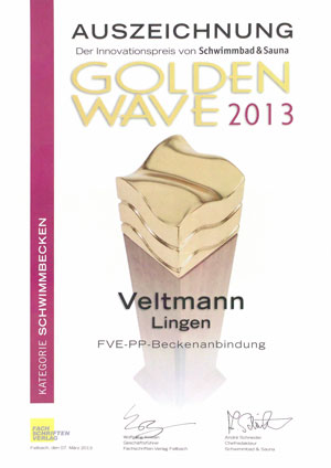hierdurch ausgezeichnet: GoldenWave Schwimmbad 2013