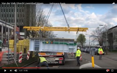 Veltmann Schwimmbecken auf dem Weg nach oben