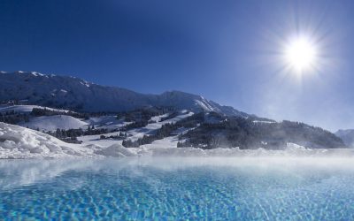 Schwimmbecken im Schnee